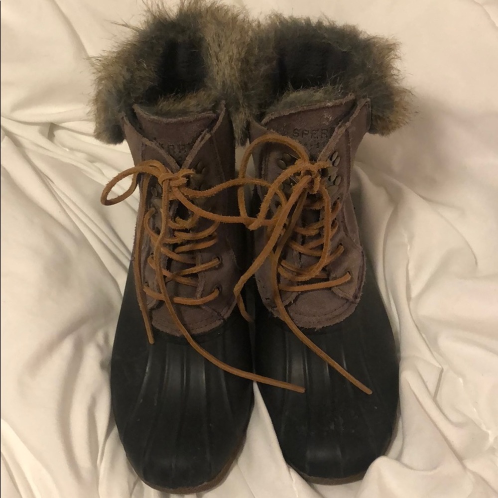 Sperry Duck Boot with Fur Detail
